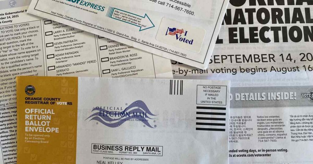 California recall ballot